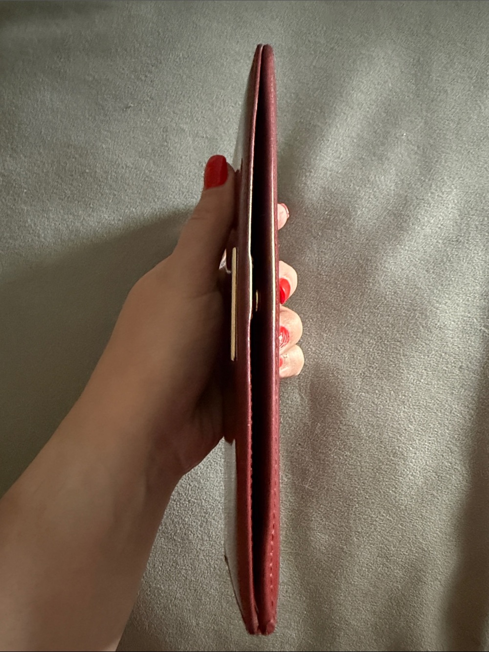 Gucci Burgundy Patent Leather Continental Wallet with Gold Plaque - Picture 10 of 10